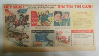 Nabisco Cereal Ad: " Rin Tin Tin Club " Premium Shredded Wheat 1953 Size: 7.  5 X 15