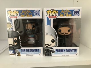 Sir Bevedere 198 & French Taunter 199 Funko Pops Vaulted Monty Python Holy Grail