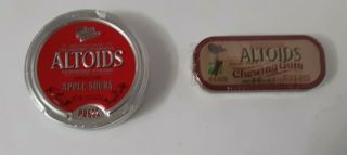 Vintage Altoids Cinnamon Chewing Gum Apple Sours Tin Container Collectibl