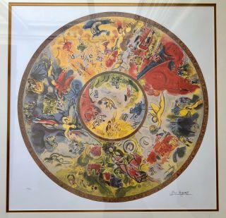 Marc Chagall Paris Opera Ceiling 194/500 Plate Signed Lithograph On Paper Framed 5