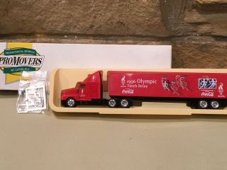 Coca Cola Atlanta 1996 Olympic Torch Relay Die - Cast Semi Truck Lledo England