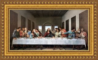 Leonardo da Vinci The Last Supper Framed Canvas Giclee Print 31 