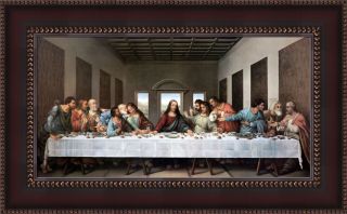 Leonardo da Vinci The Last Supper Framed Canvas Giclee Print 31 