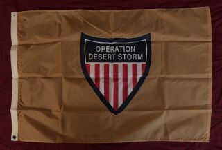 Vintage Operation Desert Storm,  Us Army Flag; Us Flag & Signal Co Vet Bring Home