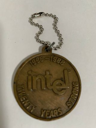 Intel Coin 20 Years Strong 1968 - 1988 Rare Collectible