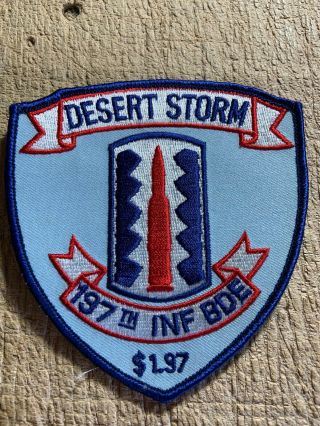1990s/desert Storm? Us Army Patch - 197th Inf Bde $1.  97 - Beauty