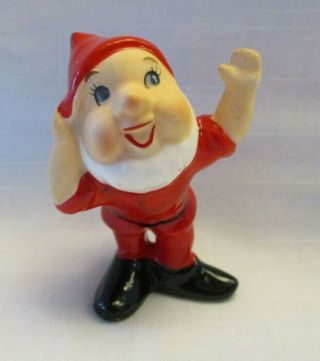 Vintage Elf Figurine Red F - 963 Norcrest Japan Santa Xmas Dwarf 3 " Elves