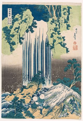 Vintage Print Art Poster Canvas Katsushika Hokusai Fuji Painting Waterfalls