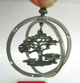 Rawcliffe Pewter Oak Tree 3d Diamond Cut Christmas Ornament