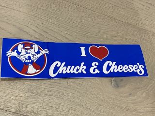 Chuck E.  Cheese’s Vintage 1980’s Bumper Sticker