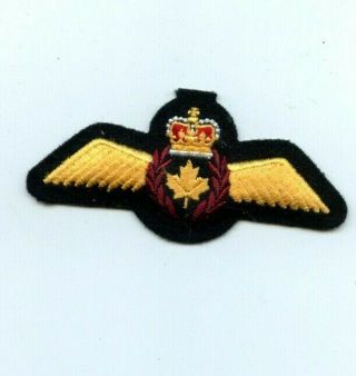 Rcaf Royal Canadian Air Force Pilot Wings Pocket Chest Badge 1986 -