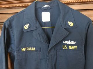 Usn Us Navy Blue 46r Coverall Utility Vintage Senior Chief Suit Worn Sailor