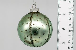Rare Uniquely Decorated Ball Glass Vintage Christmas Ornament