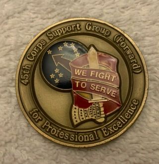 45th Corps Support Group Commanders Brass & Enamel Challenge Coin