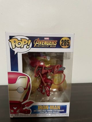 Funko Pop Marvel Avengers Infinity War Iron Man Robert Downey Jr.  Autograph