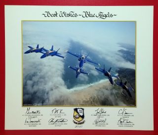 Blue Angels U.  S.  Navy 16 " X 20 " Glossy Poster Print 2010 Big Sur,  California