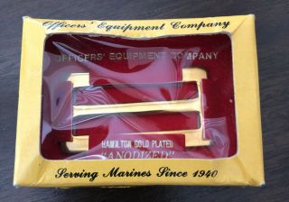 Usmc Anodized Belt Buckle Officer’s Equipment Co - Marine Corps -
