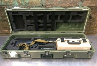 M - 110 Sass Sniper Rifle Hardigg Case Green W/ Foam & Sm Pelican Military