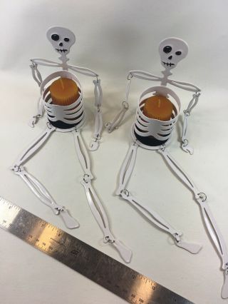 Hallmark Skeleton Jointed Bones Tea Light Holder Set