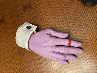 Purple Halloween Pull String Finger Hand Blood Monster Arm Pretend Decoration