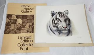 Frame House Gallery Limited Edition Signed Print By Charles Frace White Tiger