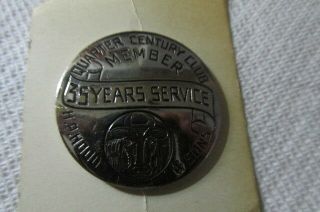 Vintage H.  P.  Hood Milk Boston,  Ma 35 Years Service Quarter Century Club Badge