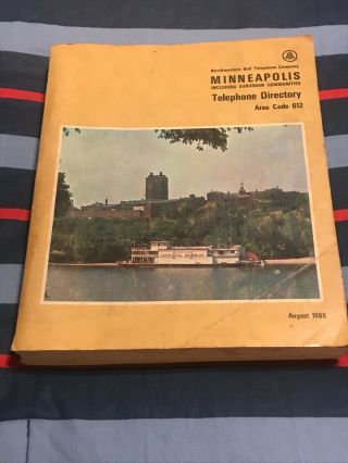 1966 Minneapolis Minnesota Northwestern Bell Telephone Directory Phone Book 612