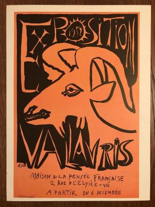 Pablo Picasso Poster 1952 Exposition Vallauris Plate - Signed Offset Lithograph