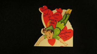 Vintage Peter Pan Valentine Card 1950s Unsigned