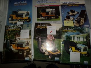 6x Cub Cadet Lawn Tractors,  Riding Mowers,  Garden Tractors Dealers Brochures