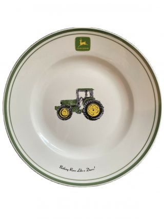 John Deere 11 1/4 In Dinner Plates “nothing Runs Like A Deere” Set Of 3
