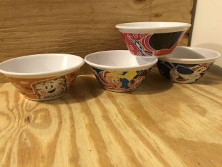 Kelloggs Cereal Bowls 2015 Set Of 4 Frosted Flakes Fruit Loops Mini Wheats Rice