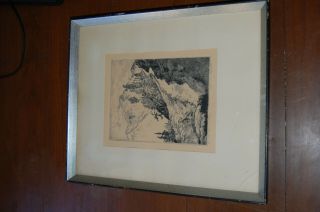 Lyman Byxbe Pencil Signed Trail to Dream Lake Etching 2