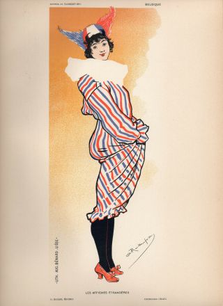 Armand Rassenfosse Affiches Etrangeres 1897 Stone Litho Poster: " Clown Girl "