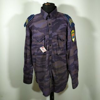Yugoslavia Serebia Special Police Unit Pjp Blue Tiger Shirt With Ranks And Patch