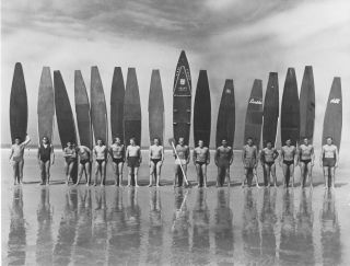 A1 A2 A3 A4 Surf Beach Vintage Art Print Poster Frame Black White Surfing Boards