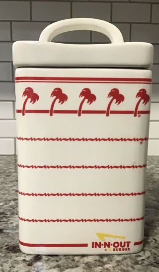 In - N - Out Burger Cookie Jar/canister