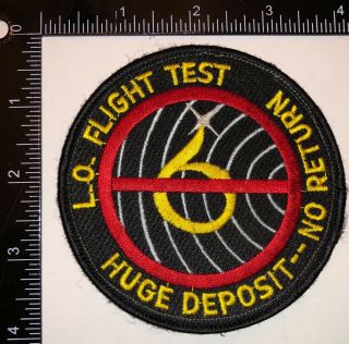 Usaf L.  O.  Flight Test Groom Lake Huge Deposit Named Test Pilot Patch