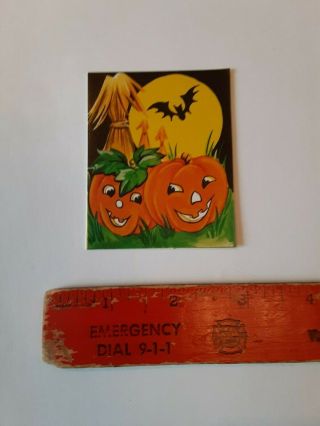 Vintage Halloween Cardstock Bridge Tally Card Pumpkin Patch Jol House Of Tallies