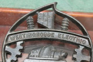 1959 Cast - Iron Westinghouse Electric East Pittsburgh Trivet by Trafford Foundry 2