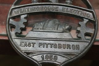 1959 Cast - Iron Westinghouse Electric East Pittsburgh Trivet by Trafford Foundry 3