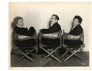 A Night At The Opera (1935) Groucho/harpo/chico Marx Orig Mgm Candid Photo B046