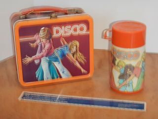 Vintage,  1979 Aladdin - Disco - Metal Lunchbox And Thermos