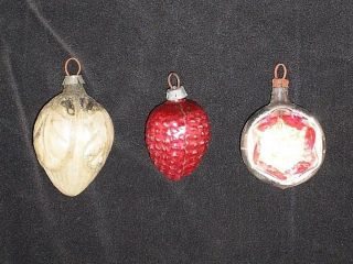German Antique Glass Figural Feather Tree Christmas Ornament Decoration 1930 