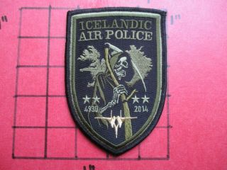 Air Force Squadron Patch Usafe 493 Fs Icelandic Air Police No Eagle