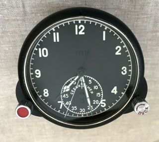 Military Soviet Cockpit Clock 123 Chs Russian Su Mig Air Force Panel Ussr