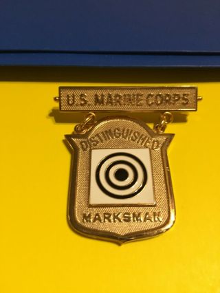 Distinguished Marksman Badge United States Marine Corps Usmc Authentic Hallmark