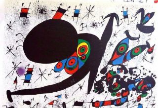 Joan Miro Homage To Joan Prats Limited Edition Lithograph