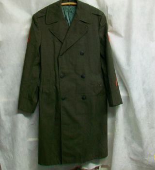 Full Size Wool Field Green Trench Coats,  Double Breasted Overcoats - 185