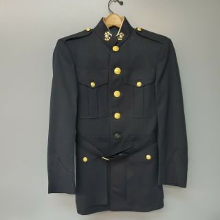 1959 Us Marine Corps Officers Dress Black Jacket With Pants Uniform S.  W.  Rice